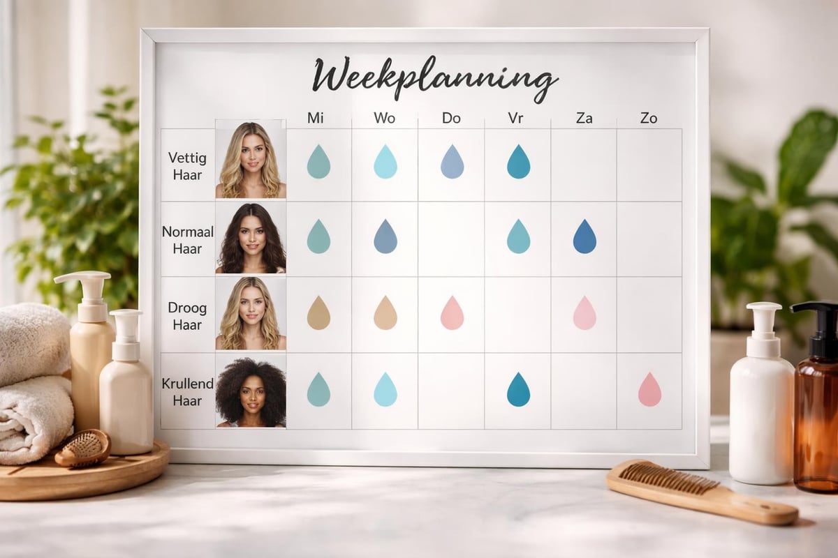 Shampoo frequentie schema per haartype