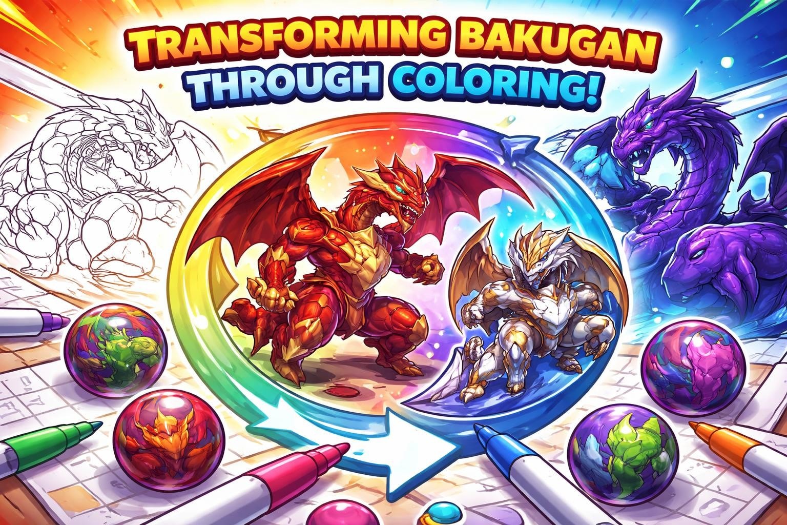 Bakugan Coloring Page: Fun Designs for Creative Kids