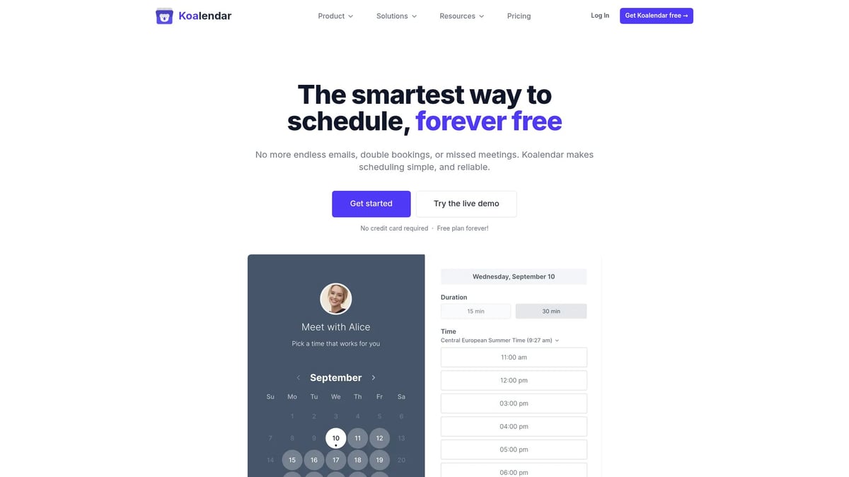 7 Best Online Free Booking Tools for 2025 - Koalendar