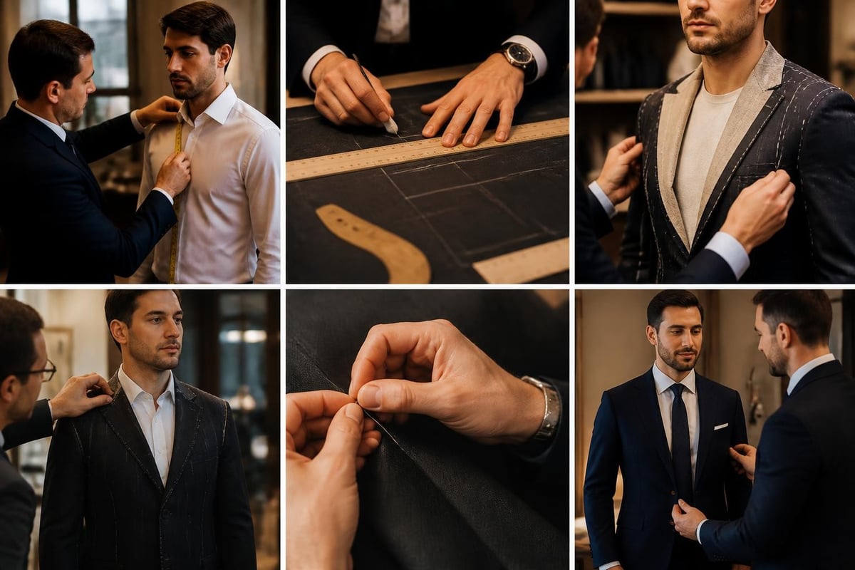 Bespoke tailoring process steps