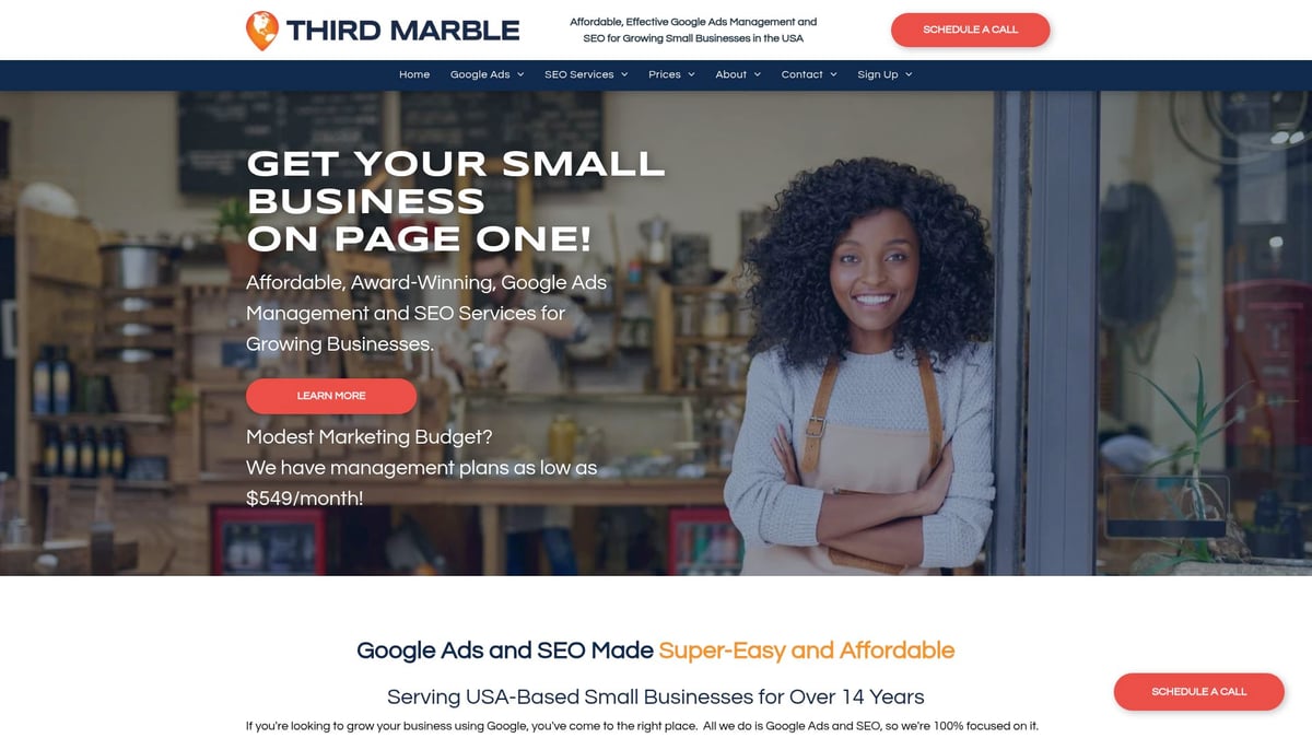 7 Affordable SEO For Small Business Solutions In 2025 - Third Marble Marketing