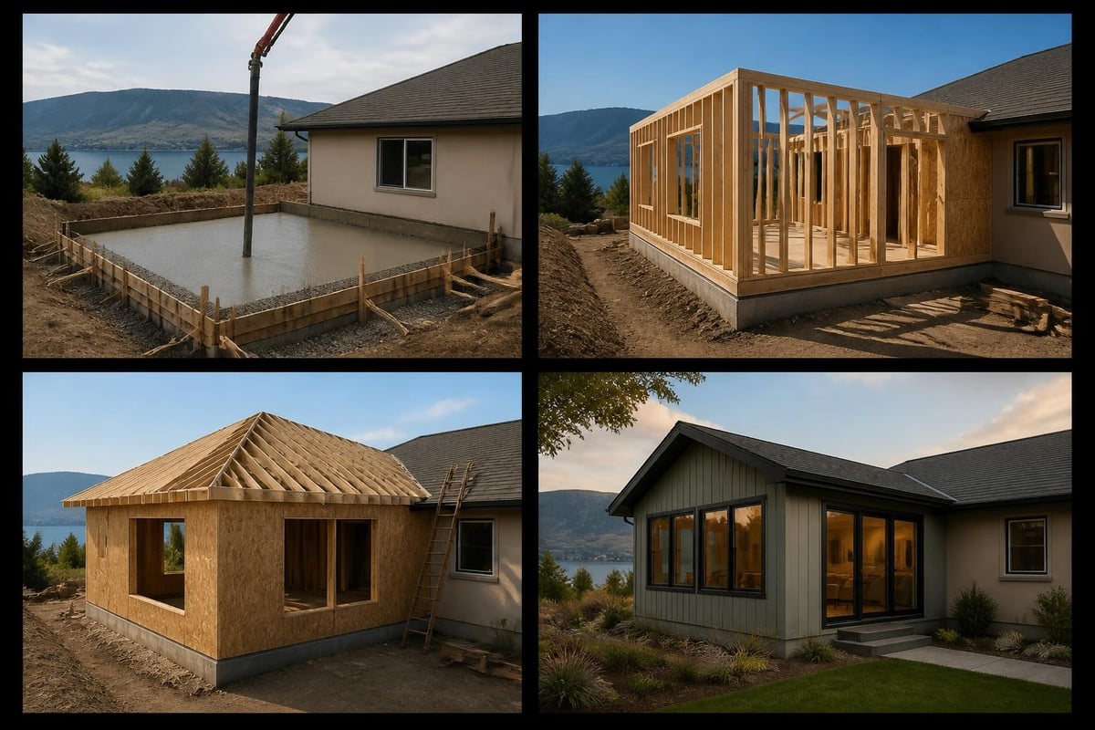 Foundation and framing stages