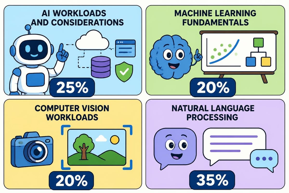 AI-900 exam domain structure