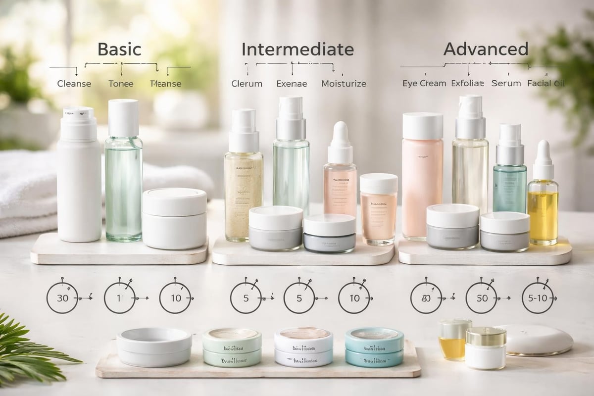 Skincare routine steps