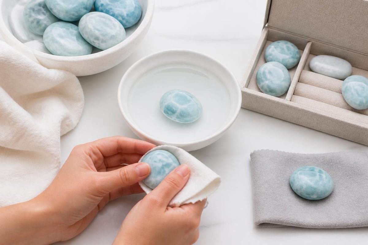 Daily larimar care routine