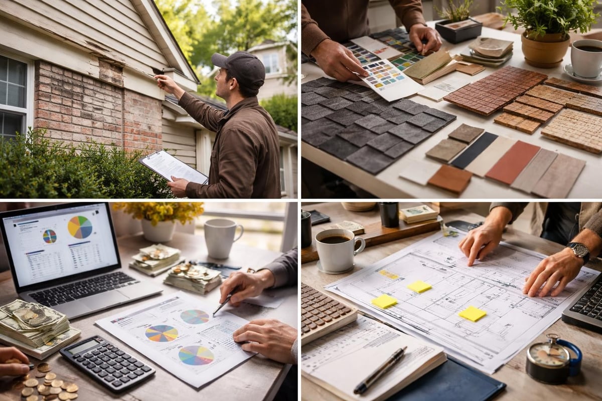 Planning stages of exterior renovation