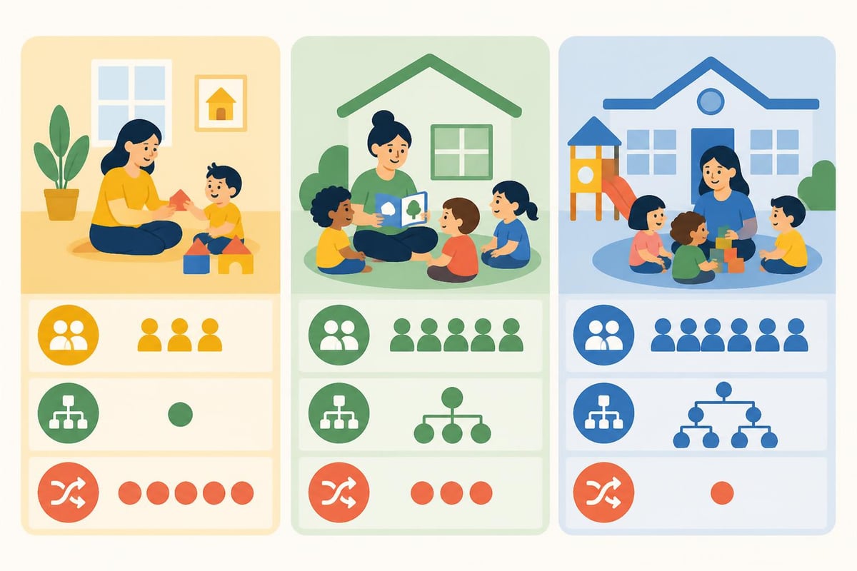 Comparison of childcare types