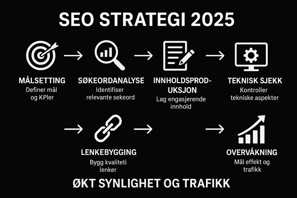 SEO-strategi steg for steg i 2025