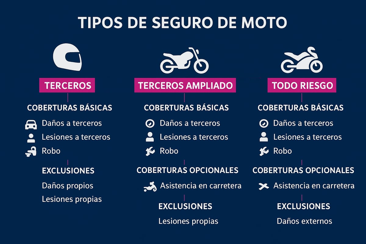 Tipos de seguros de moto online: Coberturas y exclusiones clave