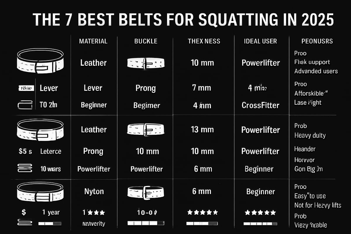 7 Best Belts for Squatting to Boost Your Lifts in 2025