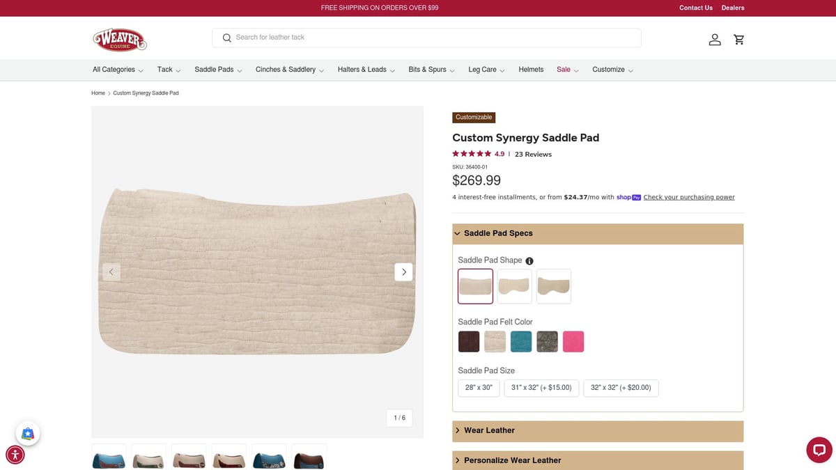 Top 7 Saddle Pad Picks for Comfort and Performance 2025 - Custom Synergy Saddle Pad – Weaver Equine