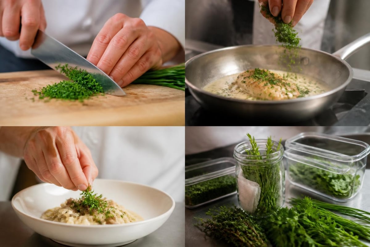Usages culinaires des herbes verte