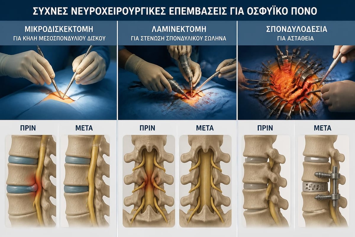 Χειρουργικές επιλογές για πόνο μέσης