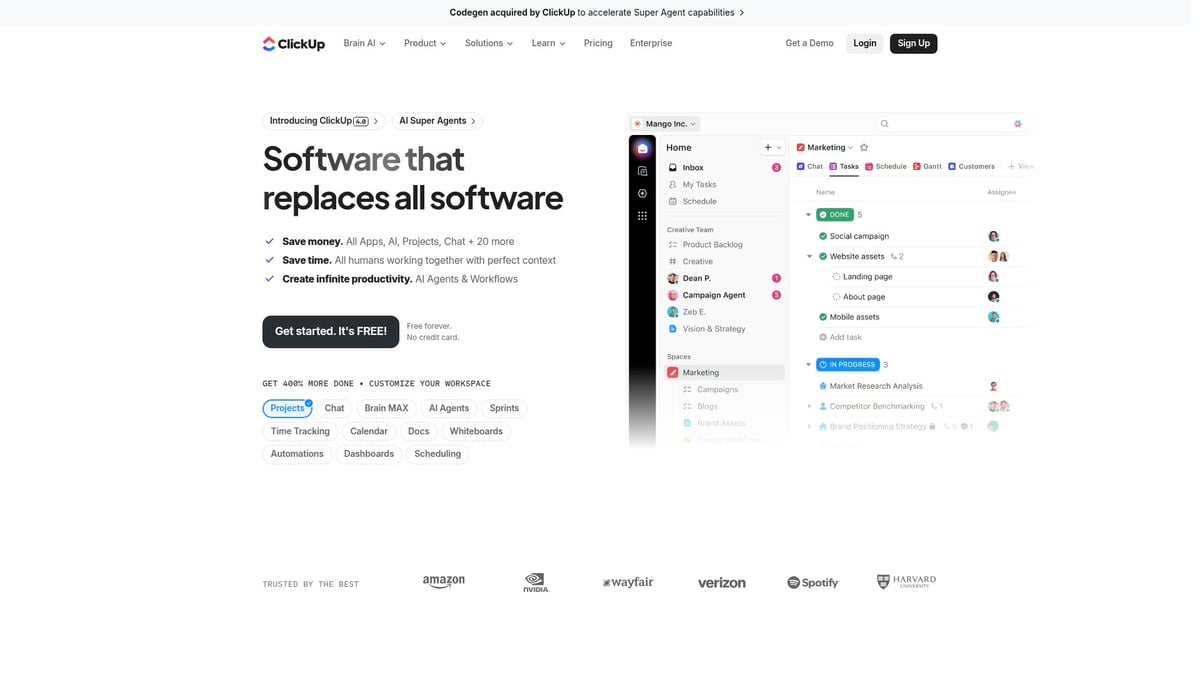 9 Revolutionary SaaS Brands Transforming Businesses in 2026 - ClickUp