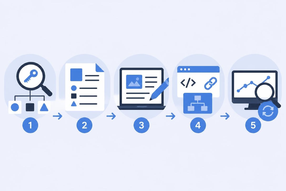 SEO copywriting workflow stages