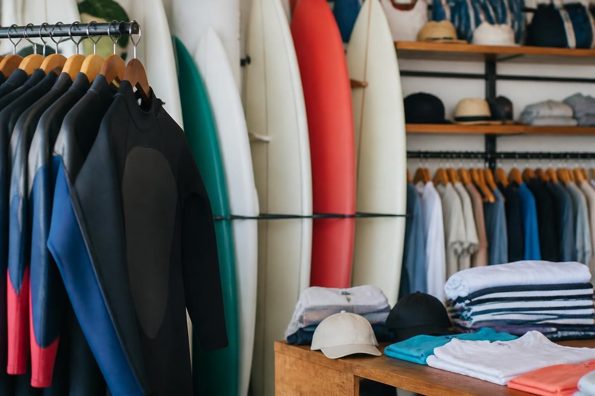 York Beach surf and beachwear shopping