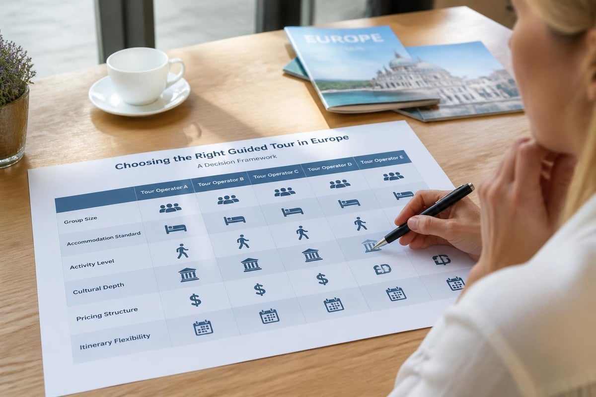 Tour selection criteria framework