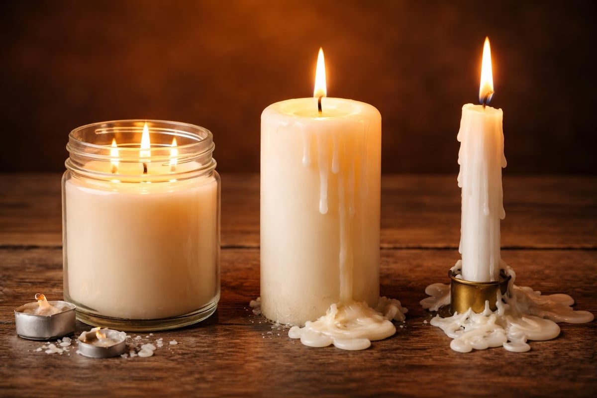 Candle burn time comparison