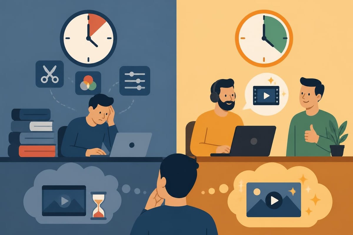 Time investment comparison between free editing and professional service