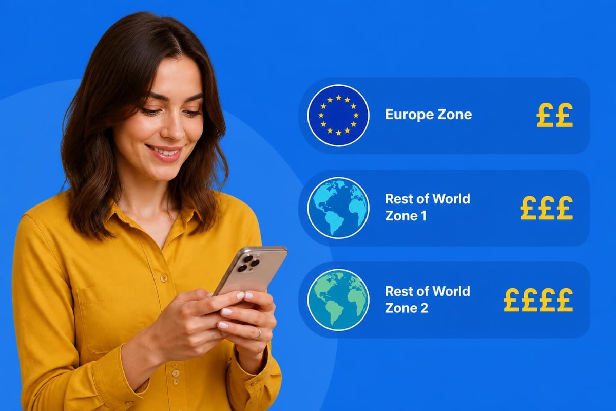EE roaming zones worldwide