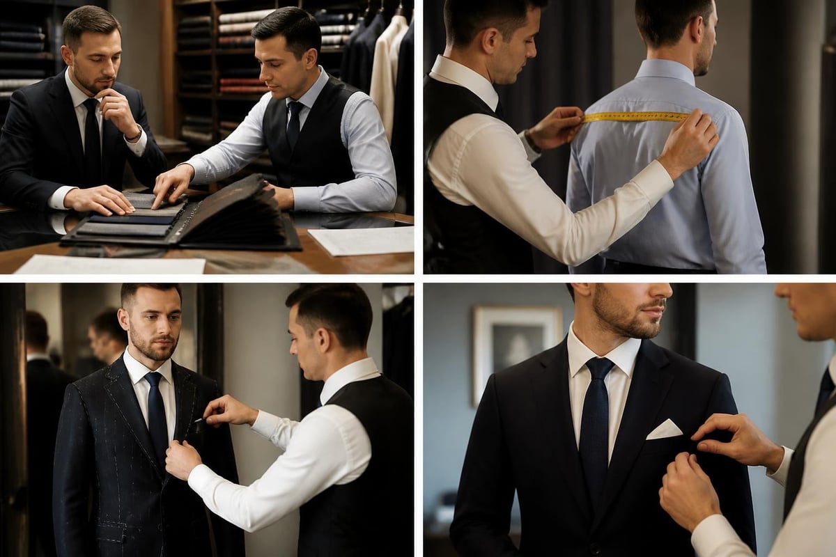 Custom suit fitting process