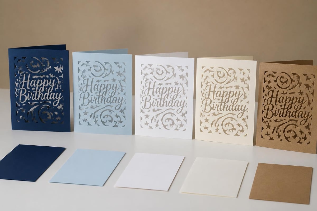 Paper material selection for laser cutting