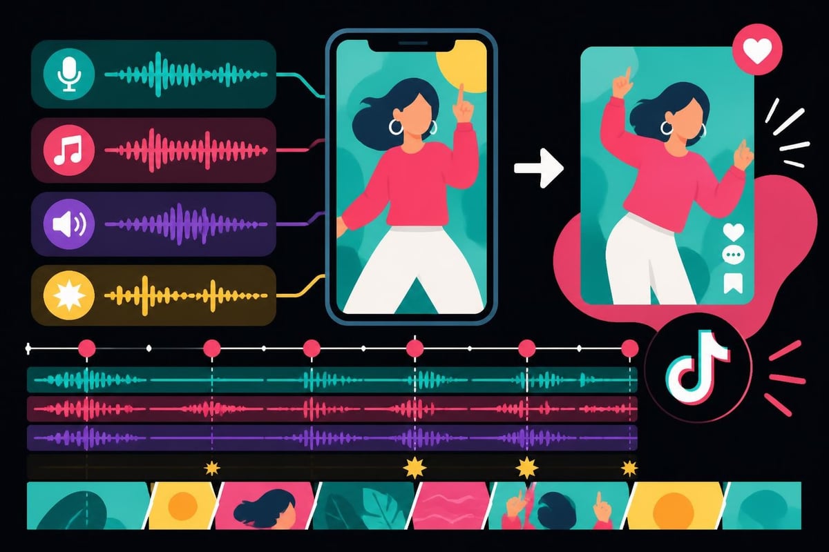 TikTok video editing timeline