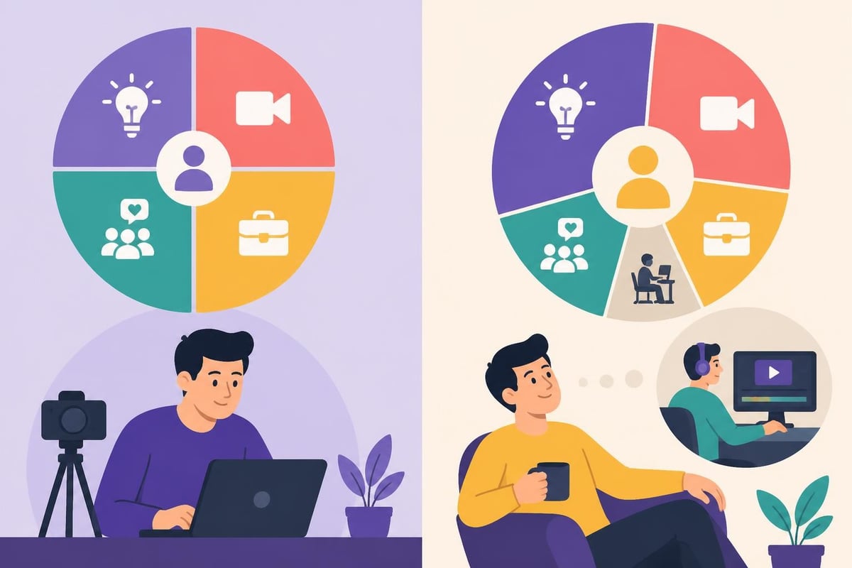 Content creator time allocation