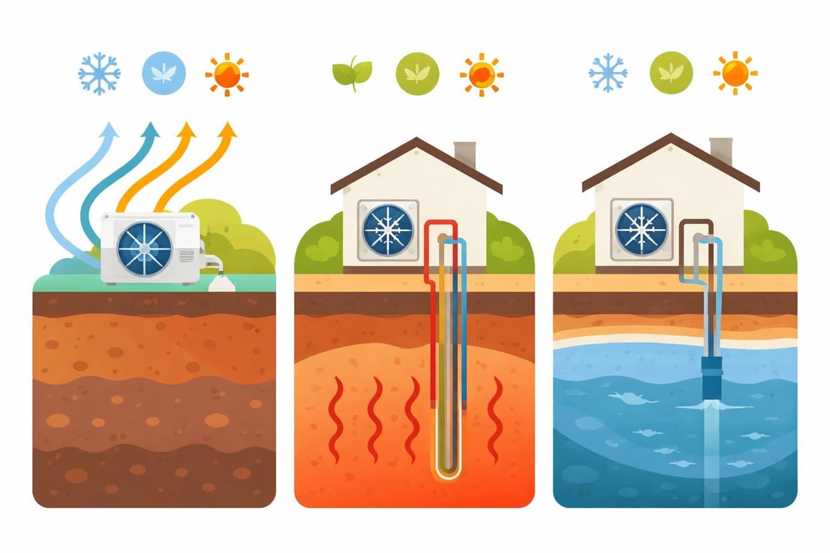 Wärmequellen Vergleich – Luft, Erdreich, Grundwasser Effizienz
