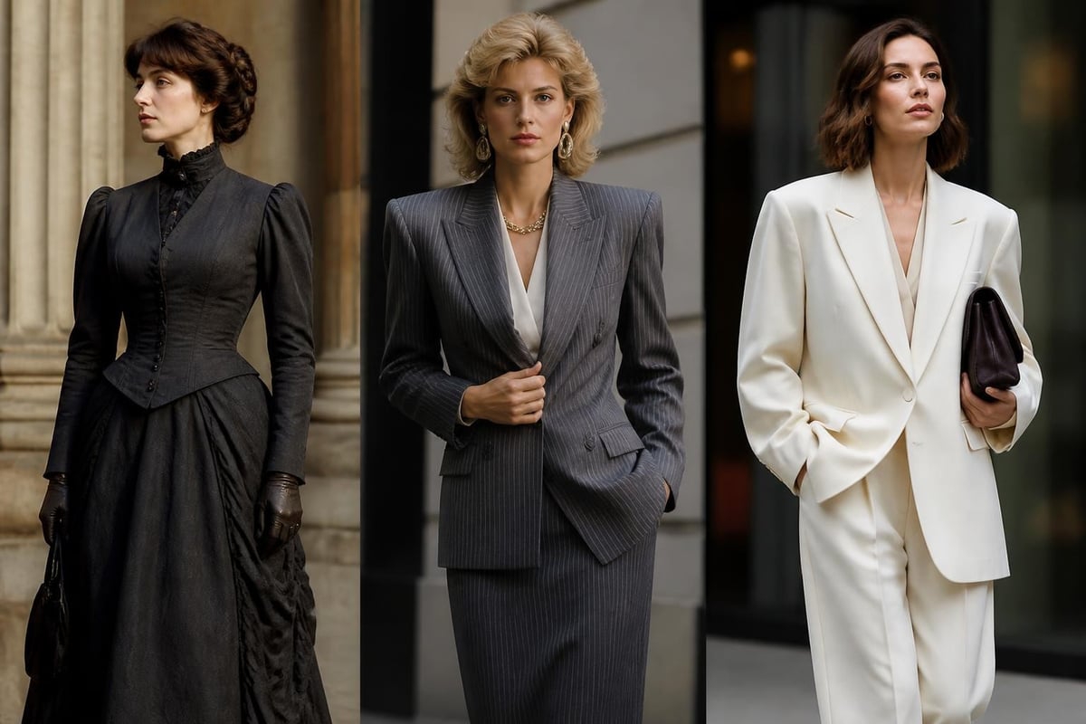 Women's tailored suit evolution