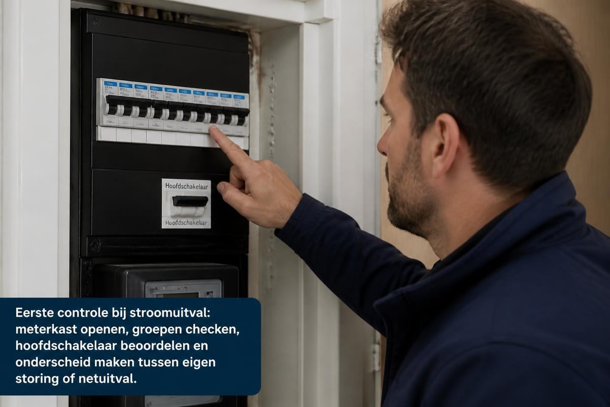 Meterkast controleren bij stroomstoring