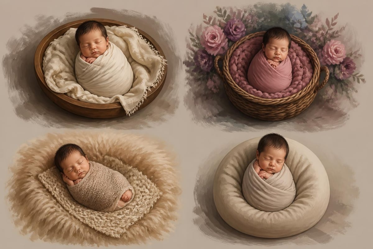 Newborn posing props