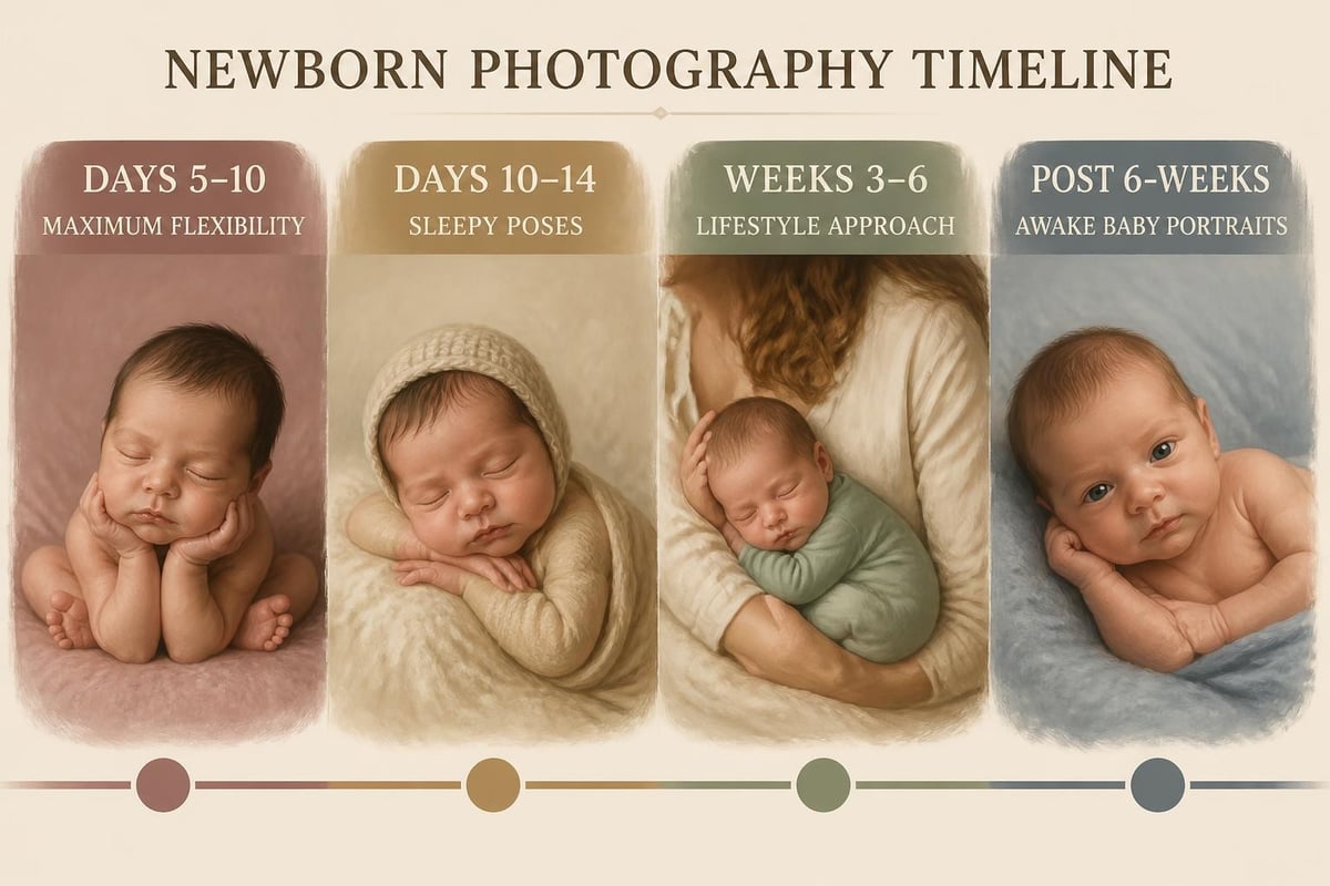 Newborn session timeline