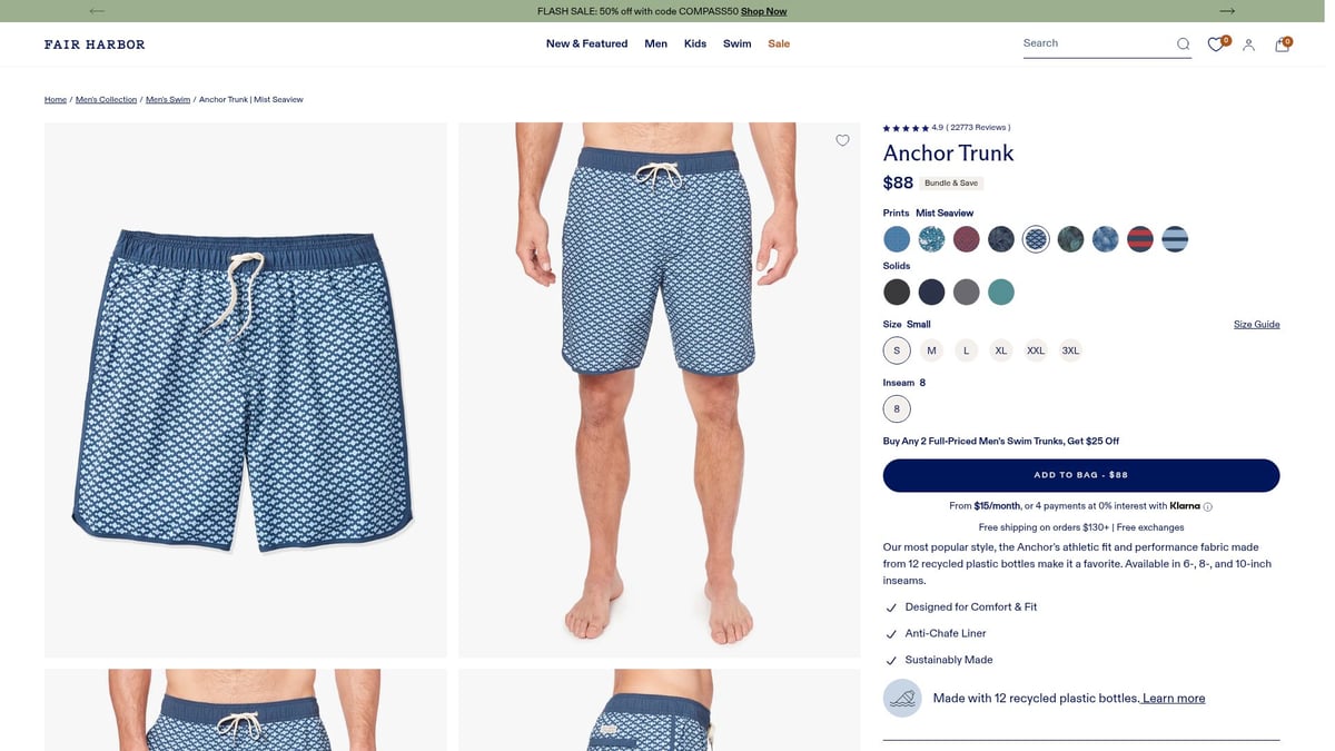 9 Best Guys Swim Shorts for Style and Comfort in 2025 - Fair Harbor The Anchor Short
