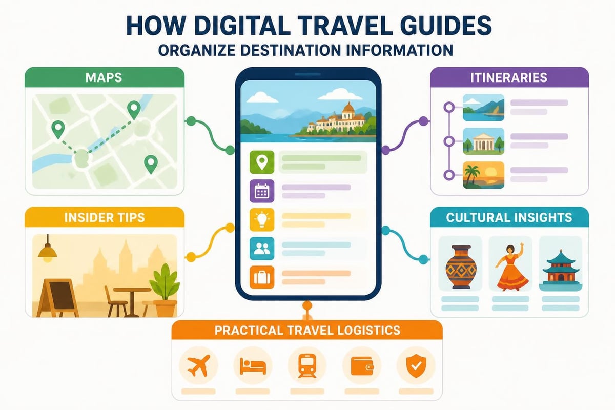 Digital travel guide features