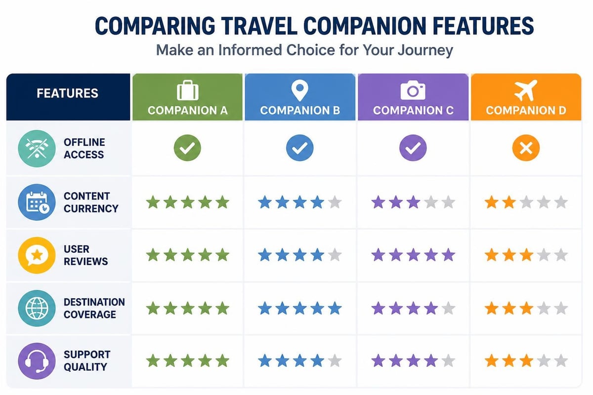 Travel companion evaluation criteria