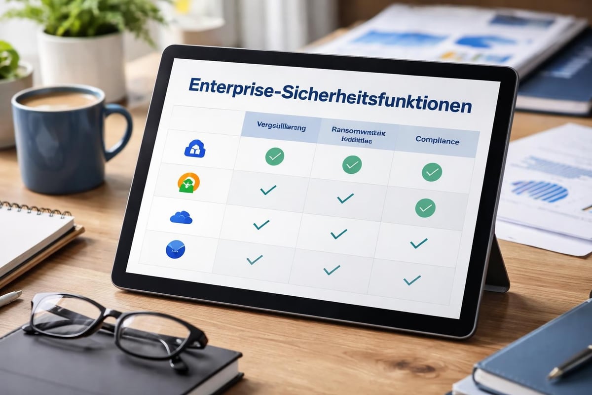 Cloud storage security features comparison