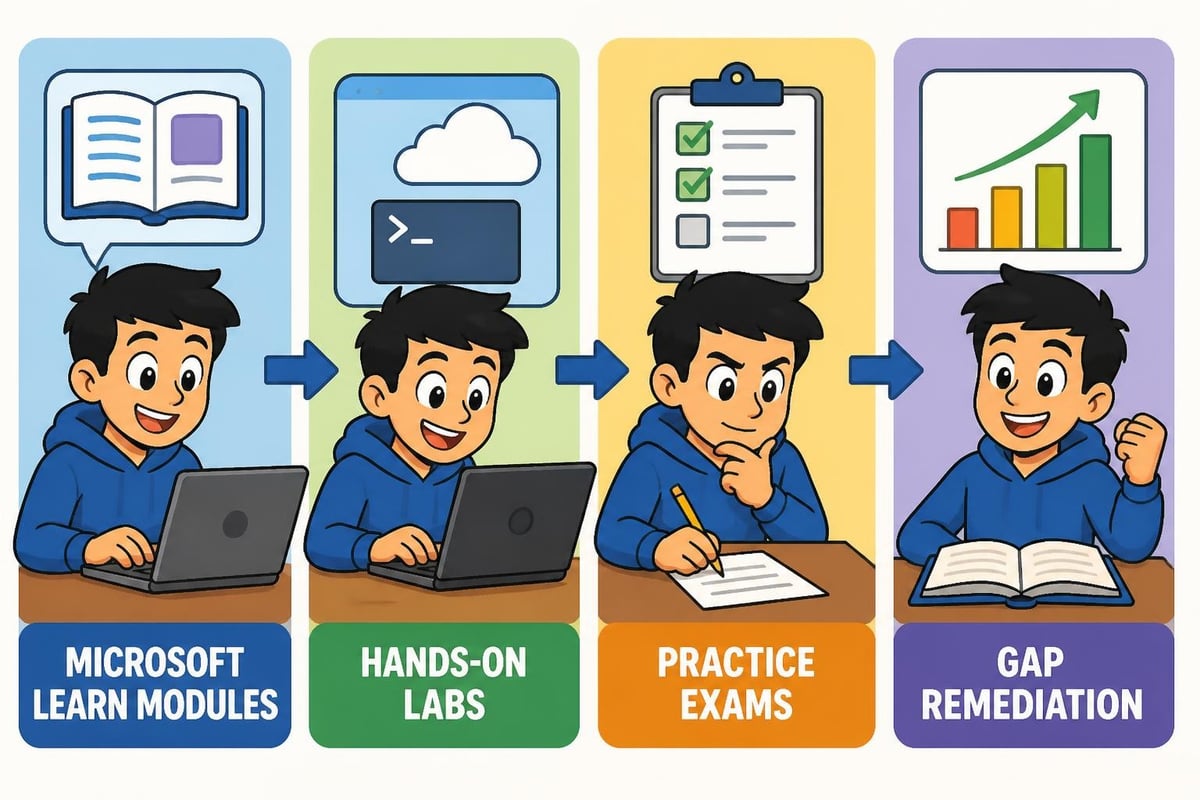 Azure AI exam preparation workflow