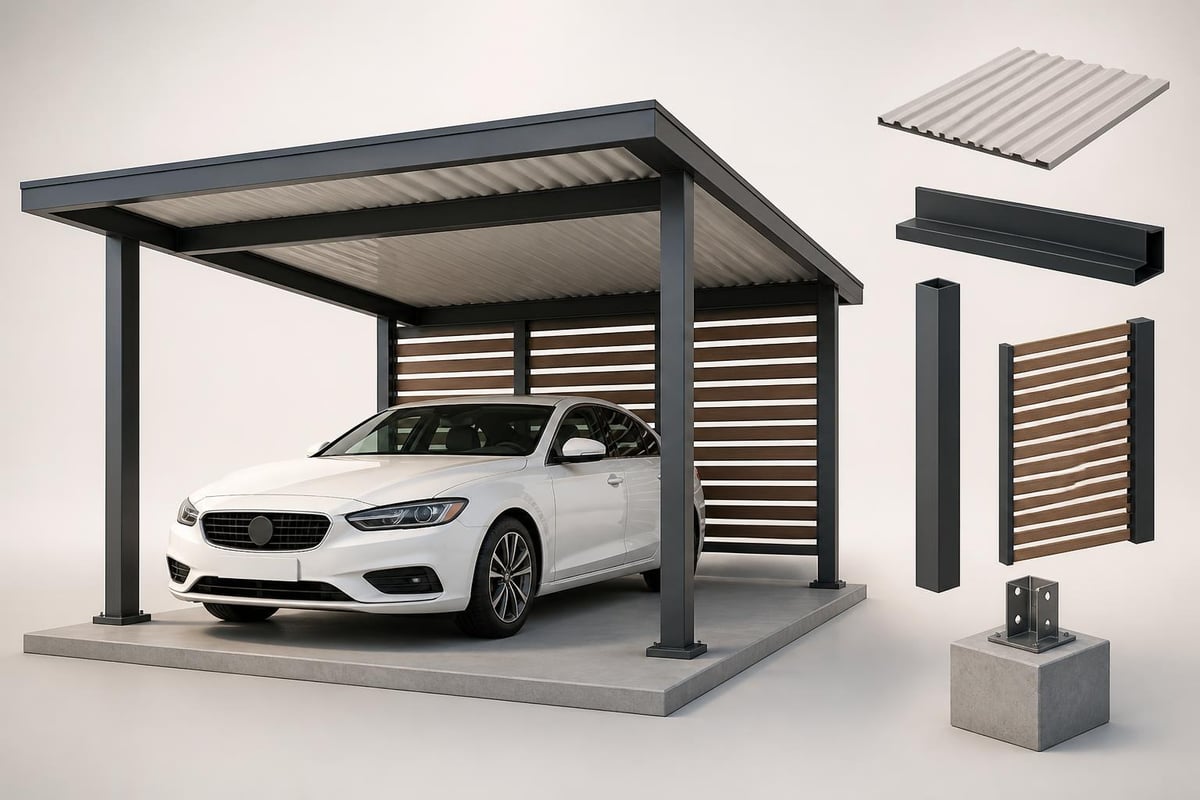 Car port structural components