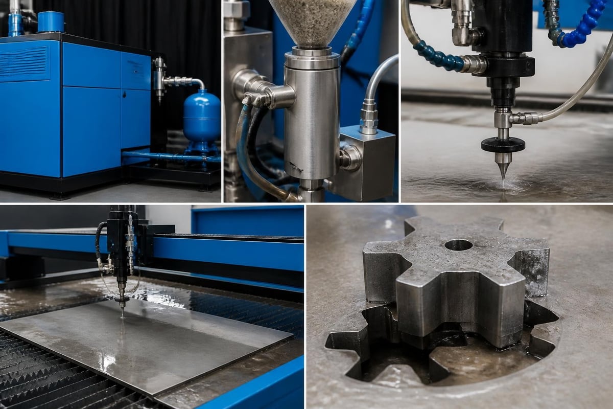 Waterjet cutting process components