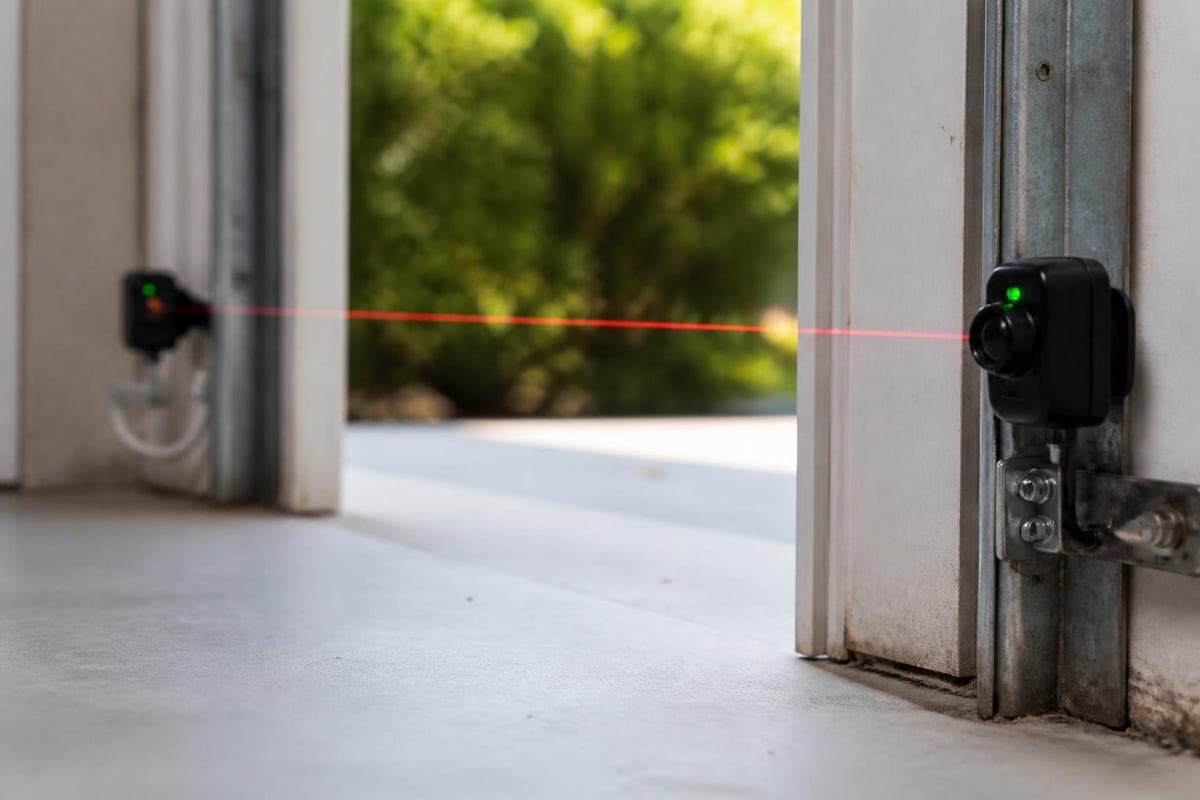 Garage door safety sensors alignment