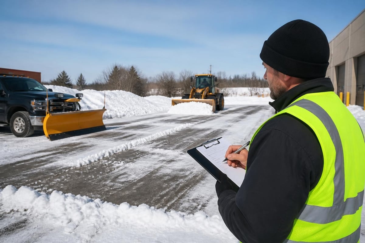 Commercial snow removal workflow