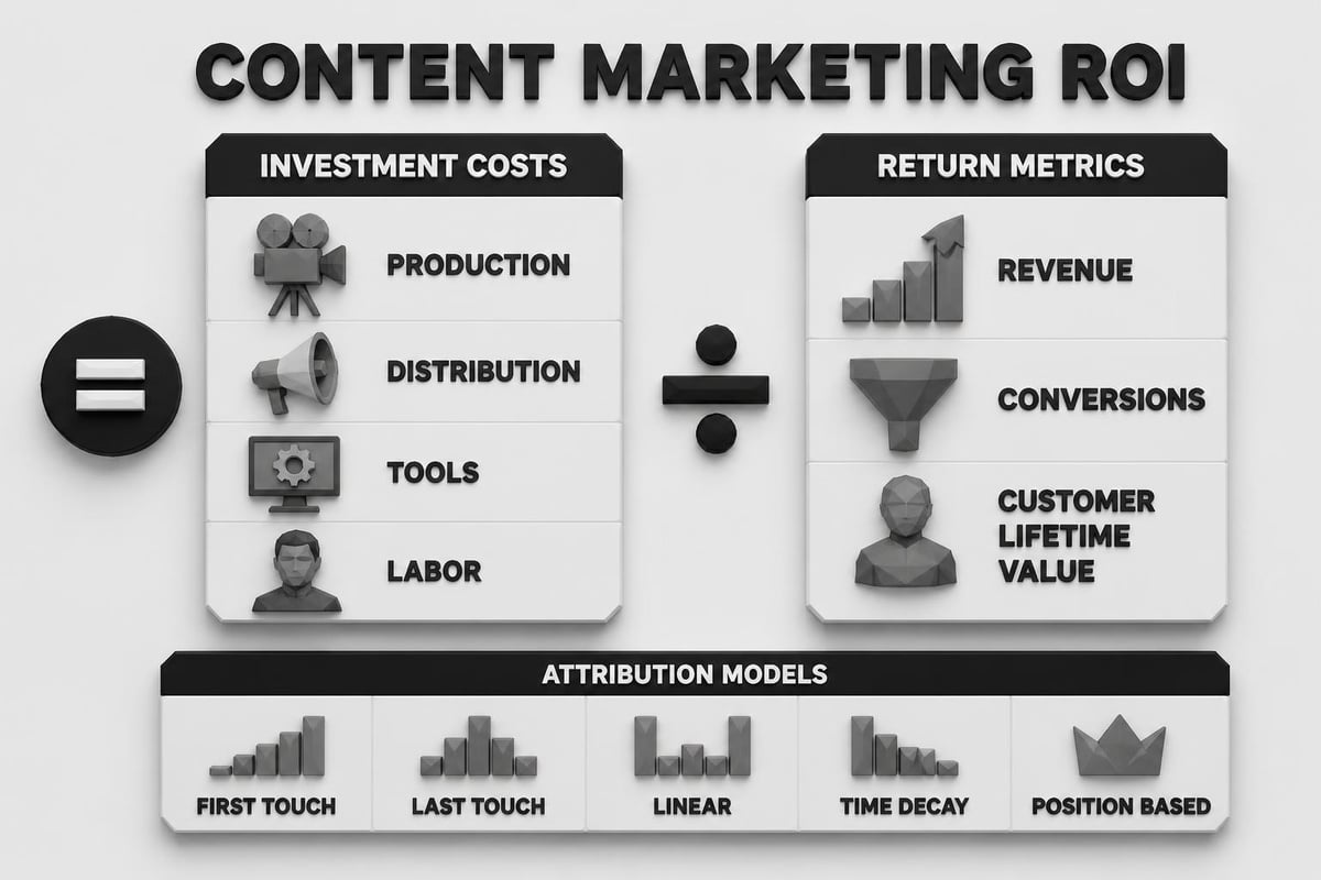 Content marketing ROI calculation framework