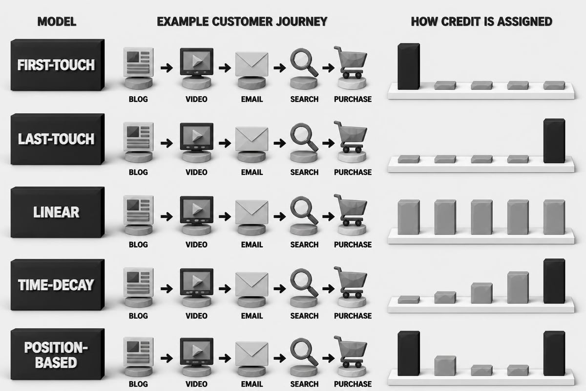 Content attribution models comparison