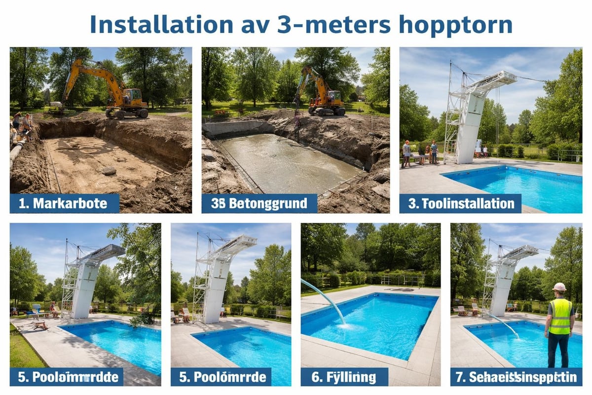 3-meter diving installation steps