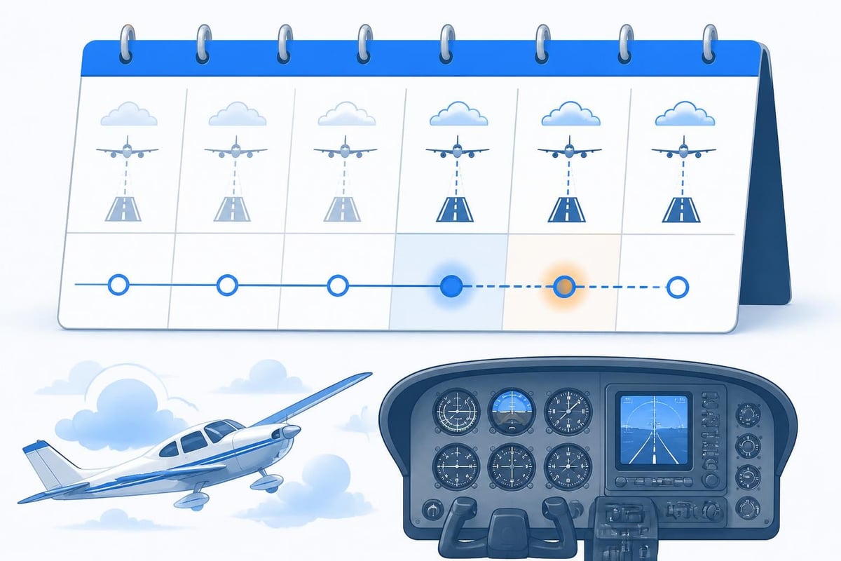 IFR currency tracking calendar