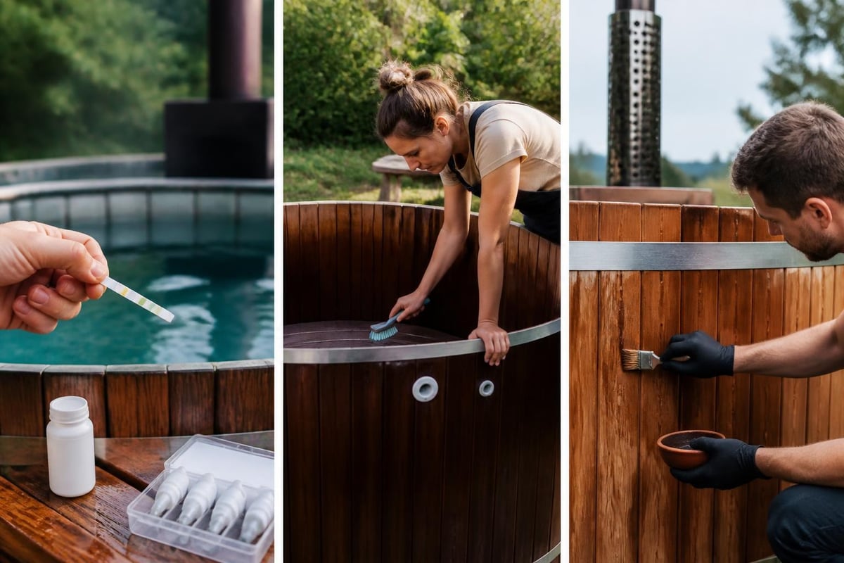 Wood burning jacuzzi maintenance schedule