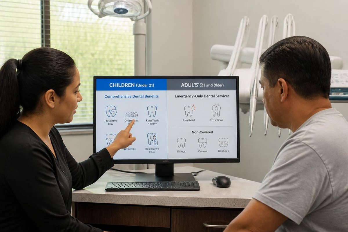 Texas Medicaid dental eligibility chart
