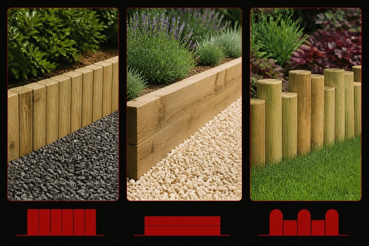 Timber kerbing types comparison