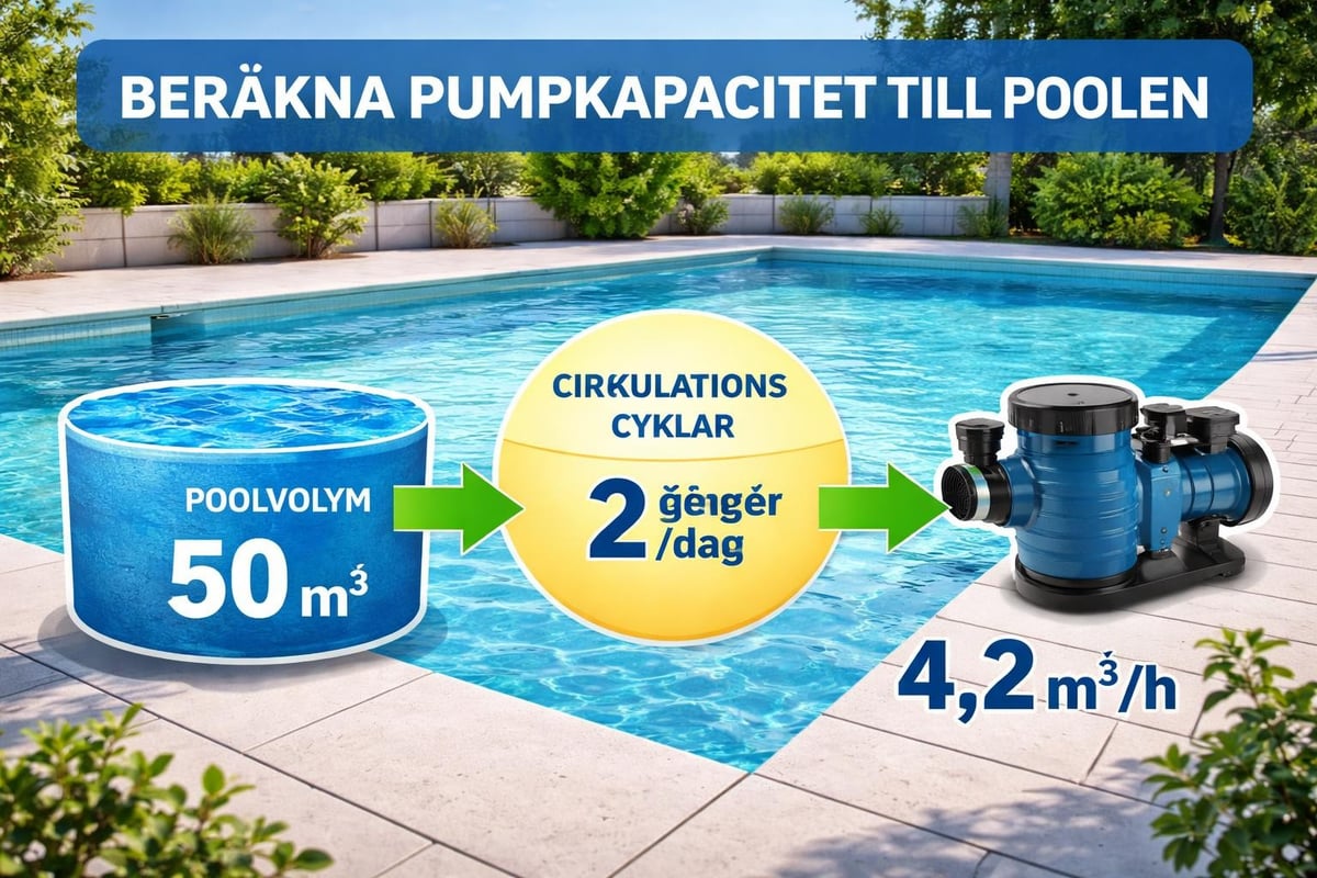 Pool pump dimensionering